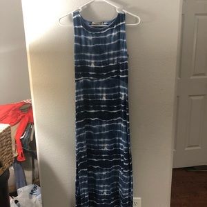 Blue Maxi Tie-dye dress